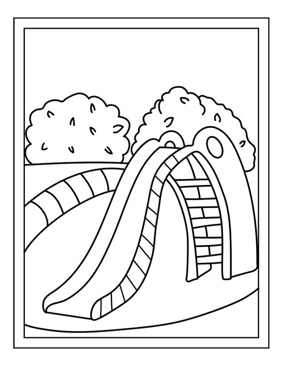 Playground printable coloring pages