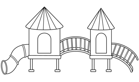 Playground slide coloring page free printable coloring pages