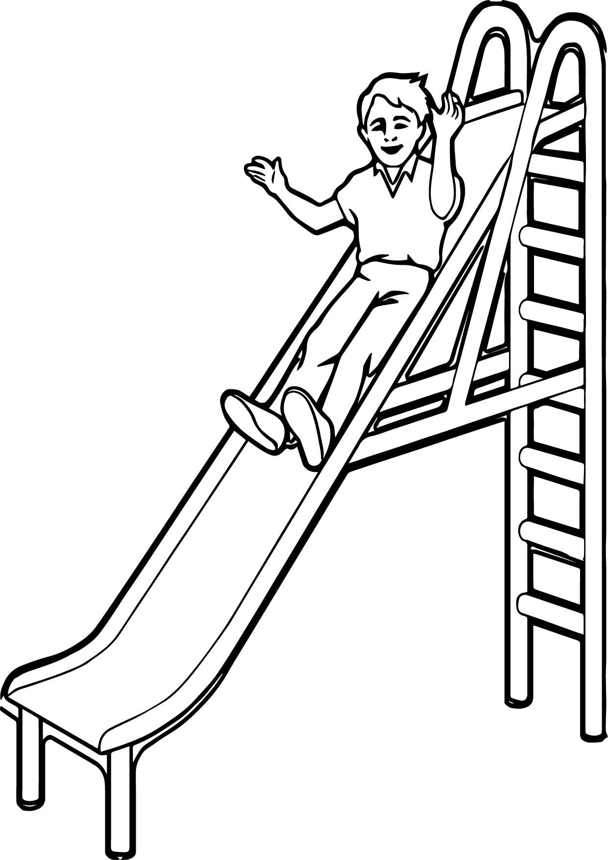 Awesome playground slide kid coloring page kaydärak boyama sayfalarä boya