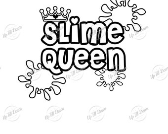 Slime queen coloring svg slime coloring page slime coloring svg