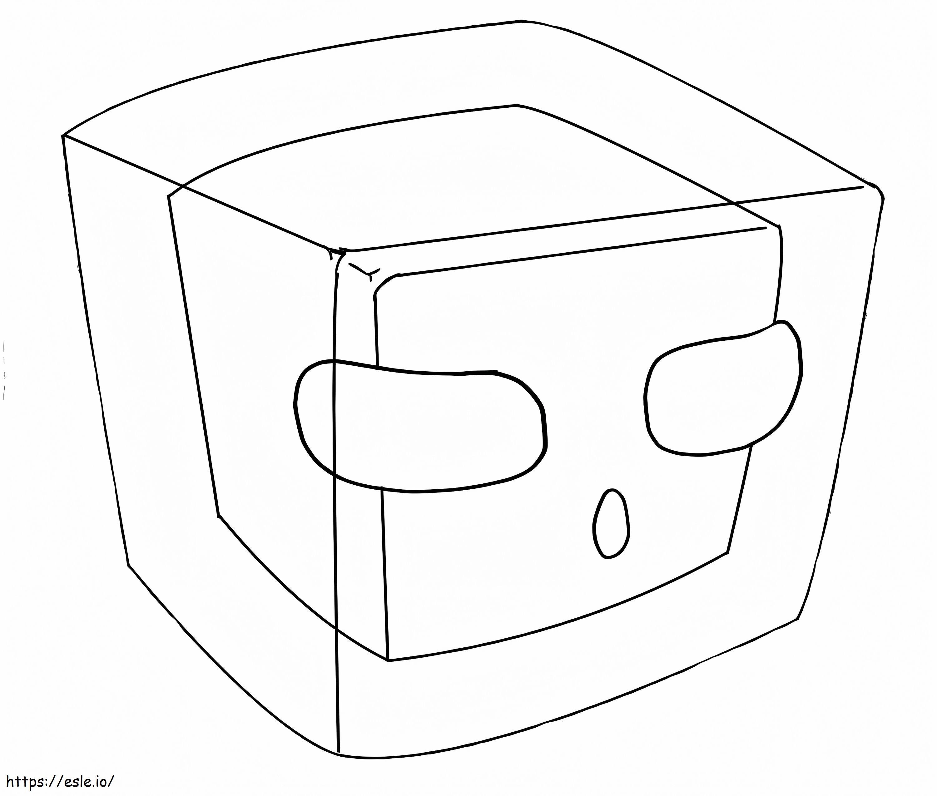 Slime minecraft coloring page