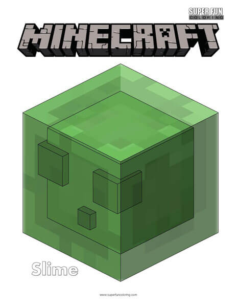 Slime minecraft coloring