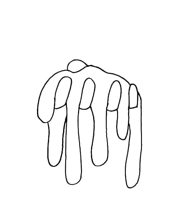 Simple slime coloring page