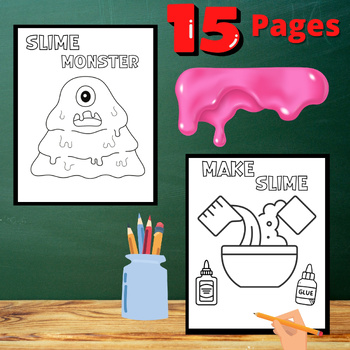 Slime coloring pages activity sel resource no prep by incredibledesigns