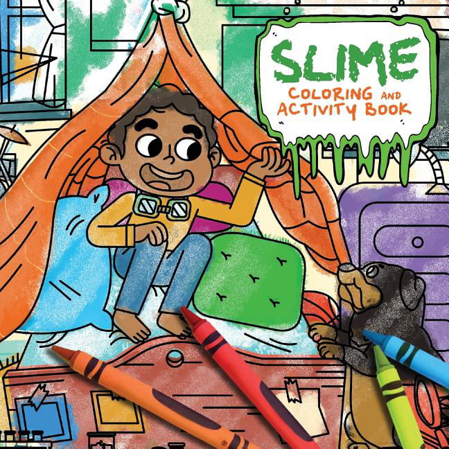 Slime coloring and activity book paperback