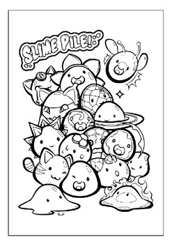 Captivating creatures printable slime coloring sheets for endless joy pages