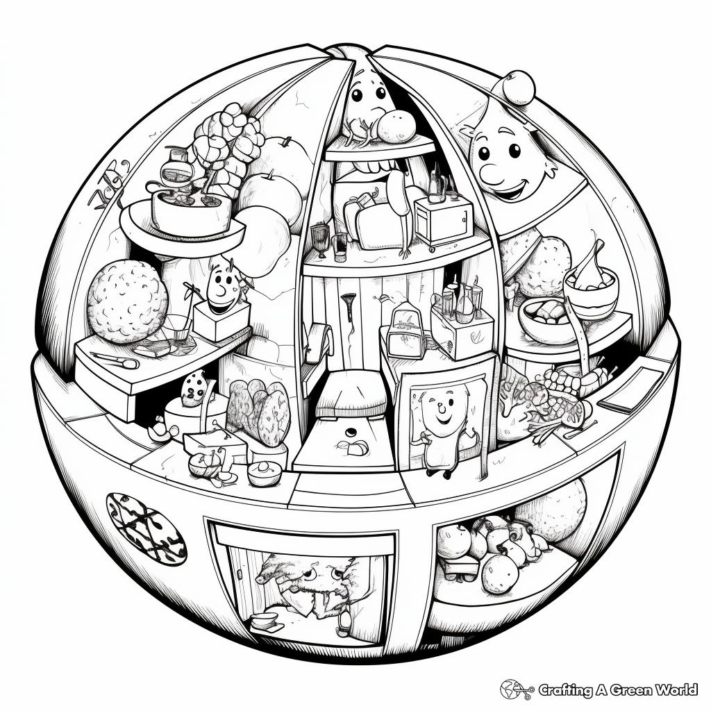 Sphere coloring pages