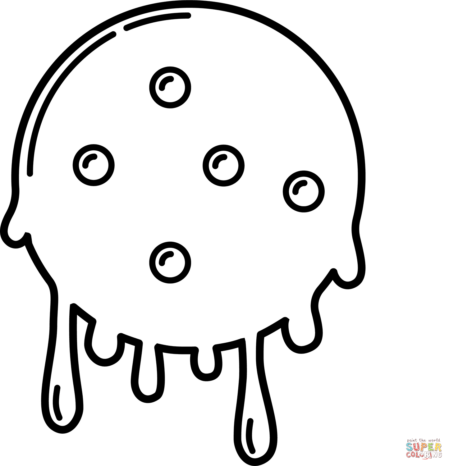 Slime coloring page free printable coloring pages