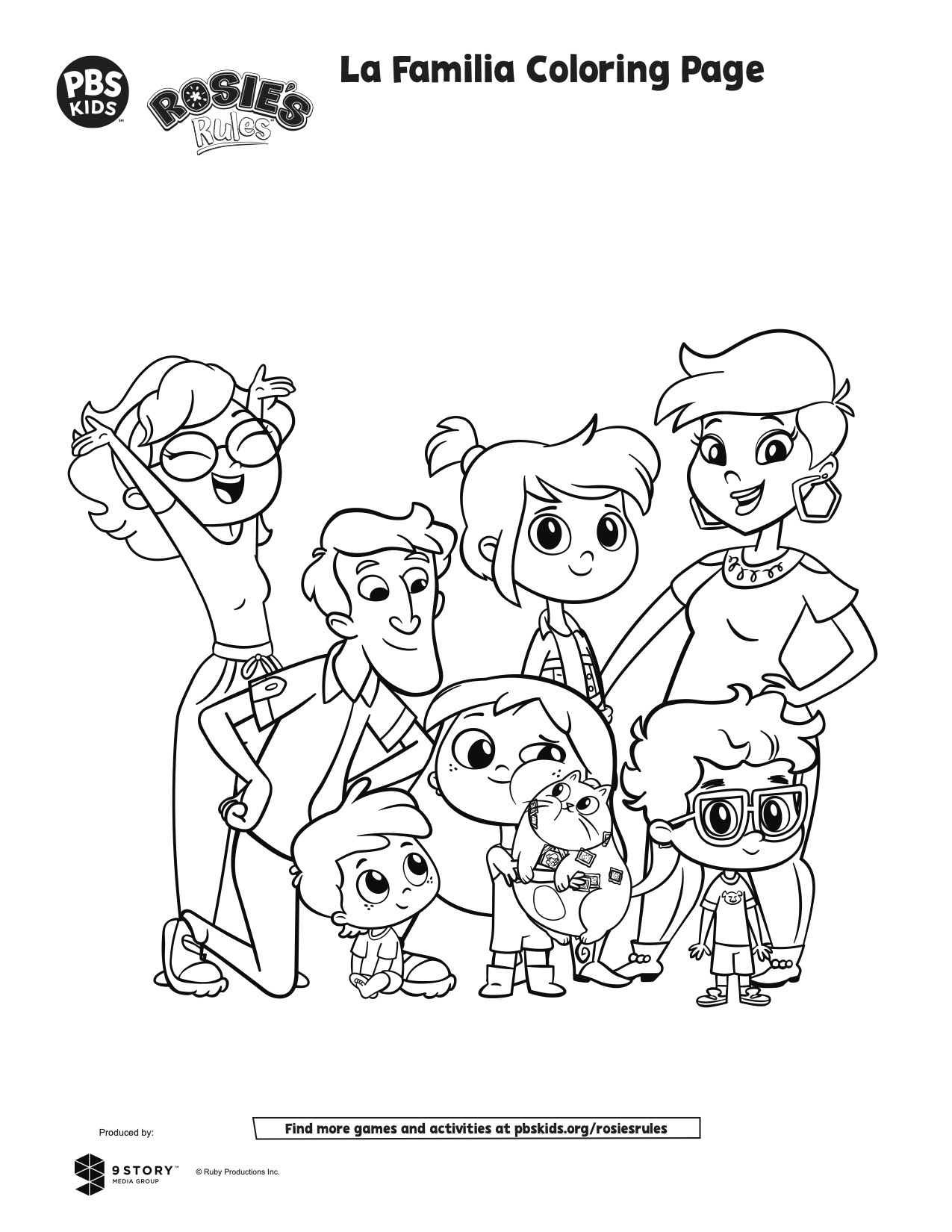 La familia coloring page kids coloring pages kids for parents