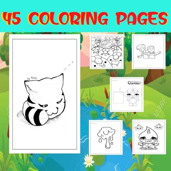 Captivating creatures printable slime coloring sheets for endless joy pages