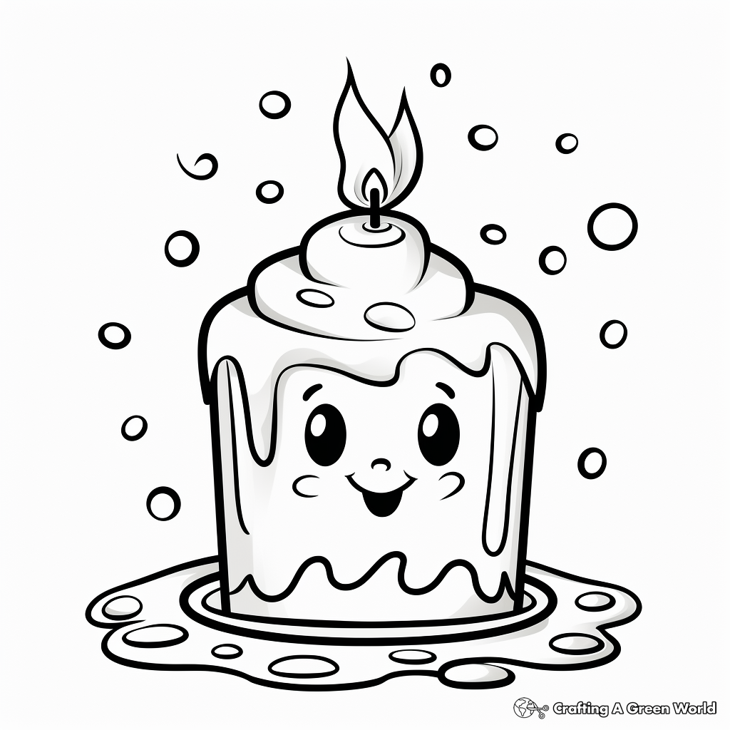 Candle coloring pages