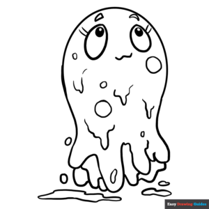 Slime coloring page easy drawing guides