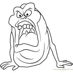 Slimer coloring page for kids