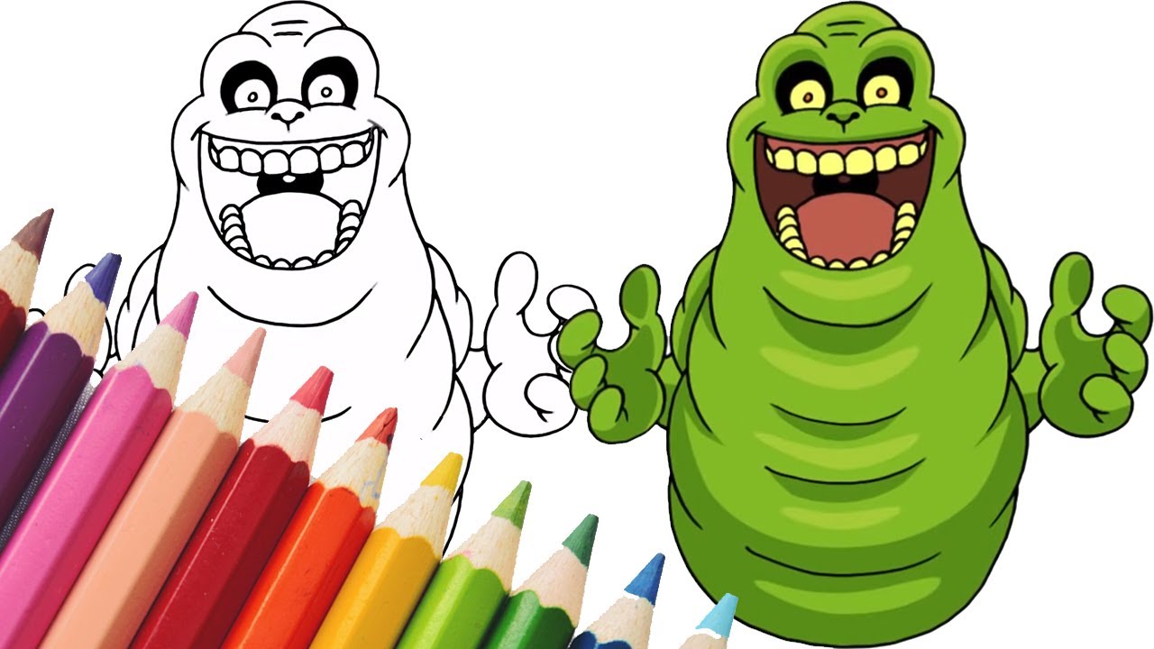 How to draw slimer ghostbusters