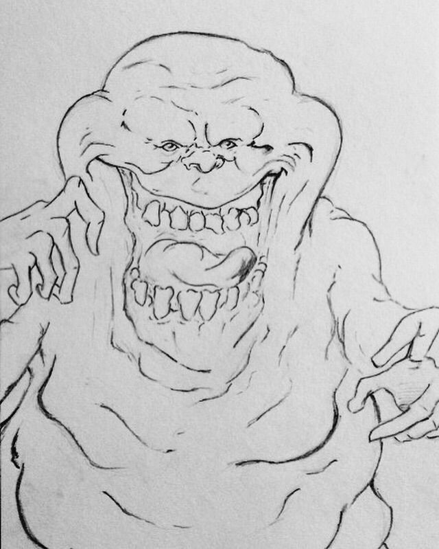 Slimer drawing cartoon amino