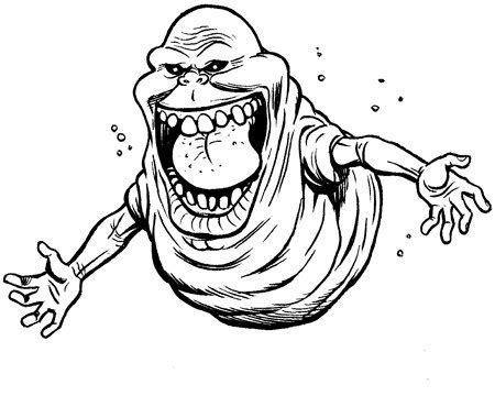 Slimer ghostbusters louring pages