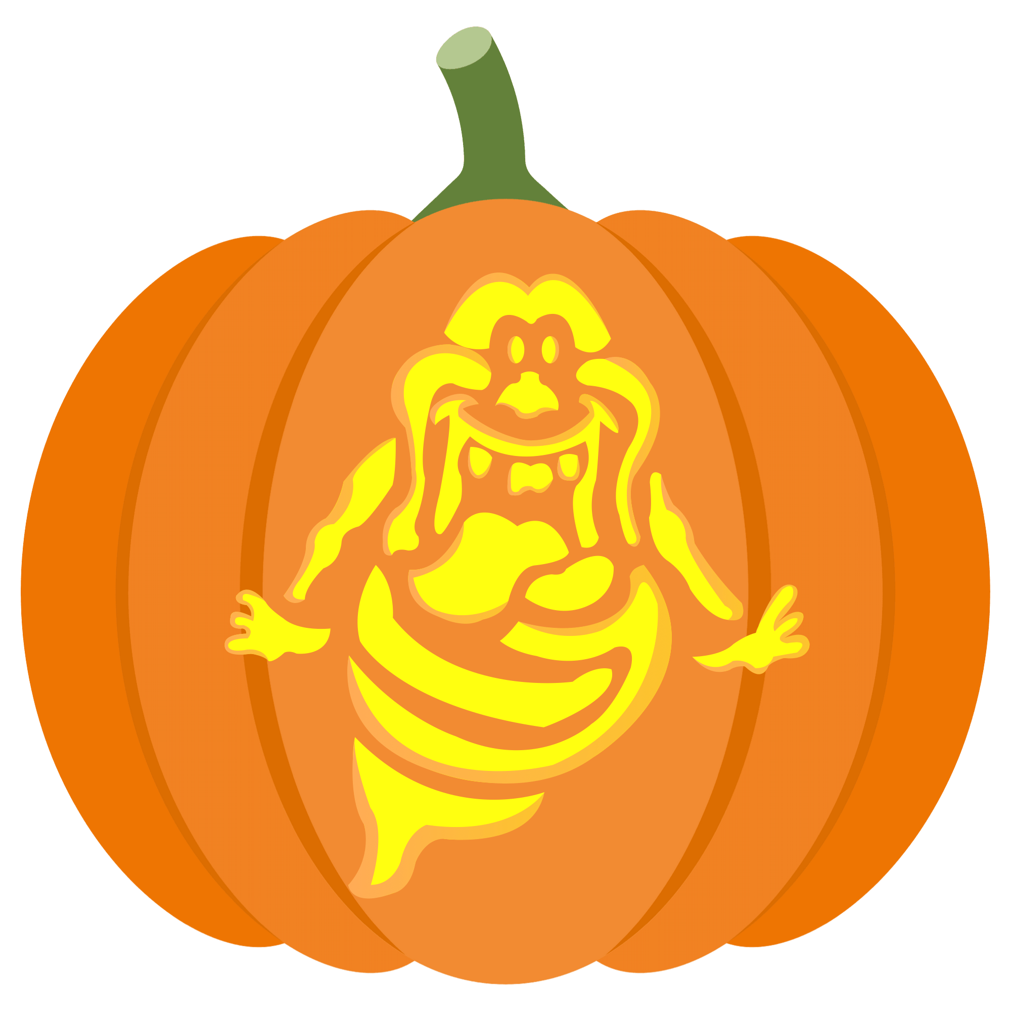 Ghostbusters slimer pumpkin stencil free printable papercraft templates