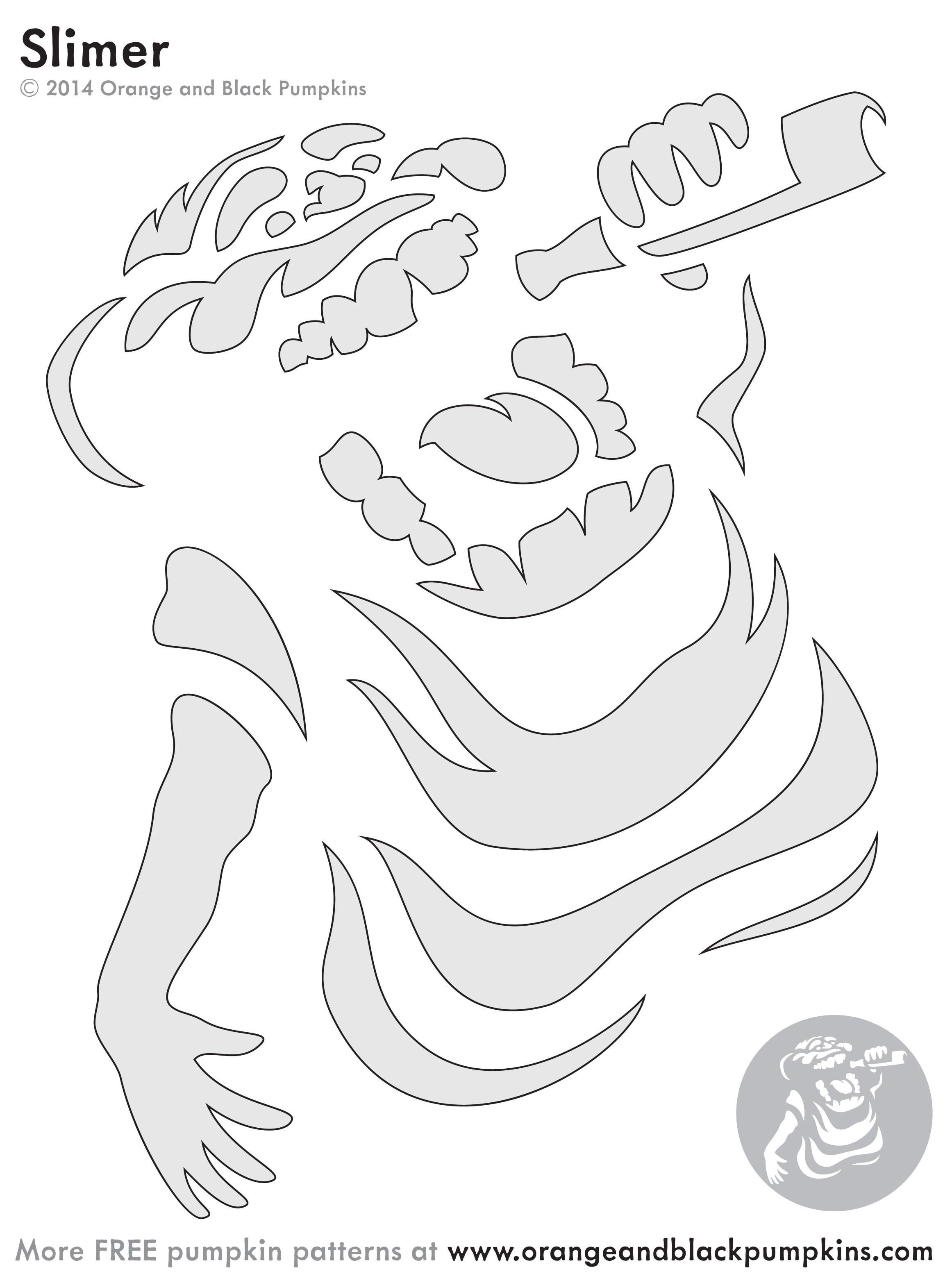 Ghostbusters slimer pumpkin stencil