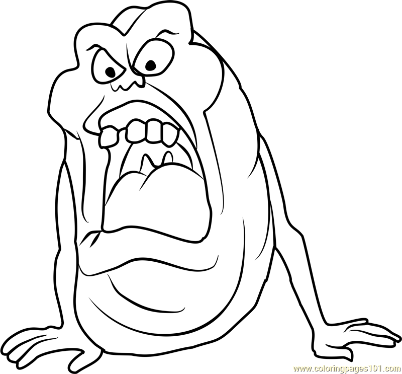 Slimer coloring page for kids