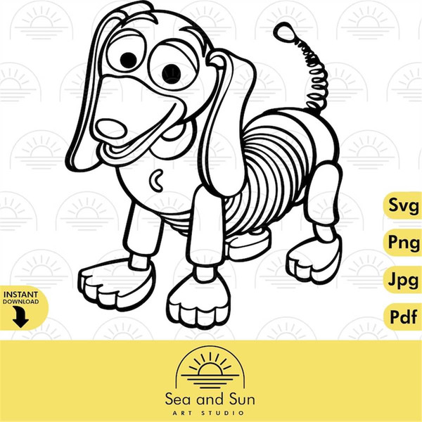 Vector slunky toy story svg slinky dog disneyland ears svg