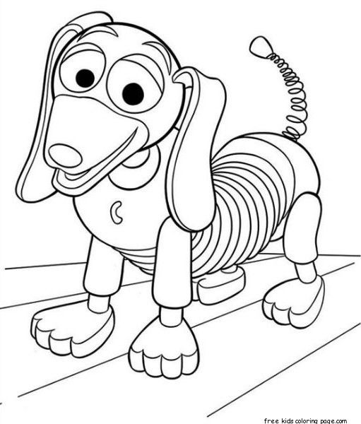 Prin out slinky dog toy story coloring page for kidsprintable slinky dog toyâ â toy story coloring pages disney coloring pages toy story slinky