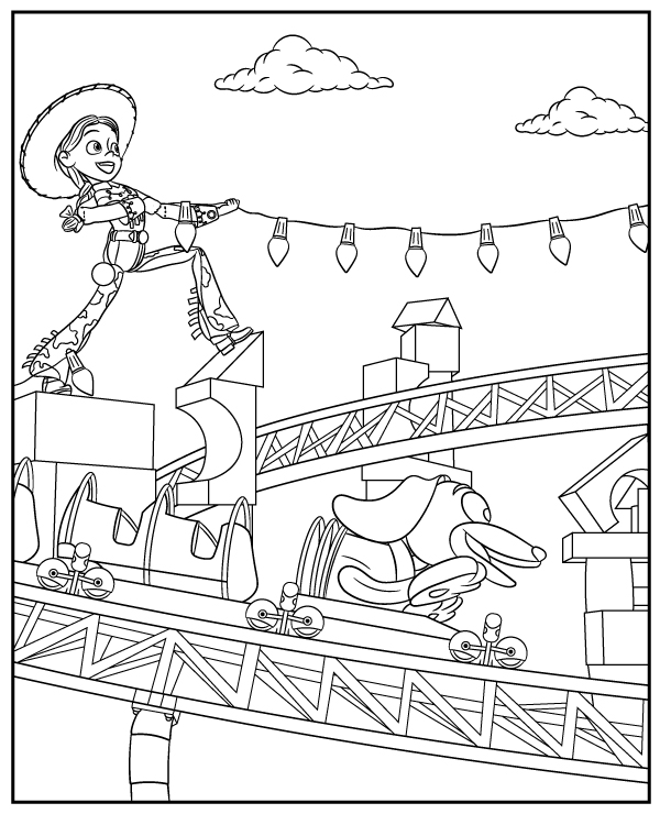 Slinky dog dash coloring page disney