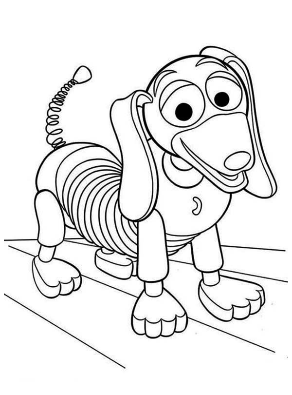 Meet slinky dog in toy story coloring page