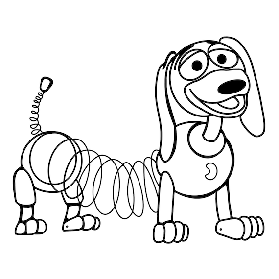 Slinky dog toy story digital files svgpdfpngjpeg kids coloring pages download now