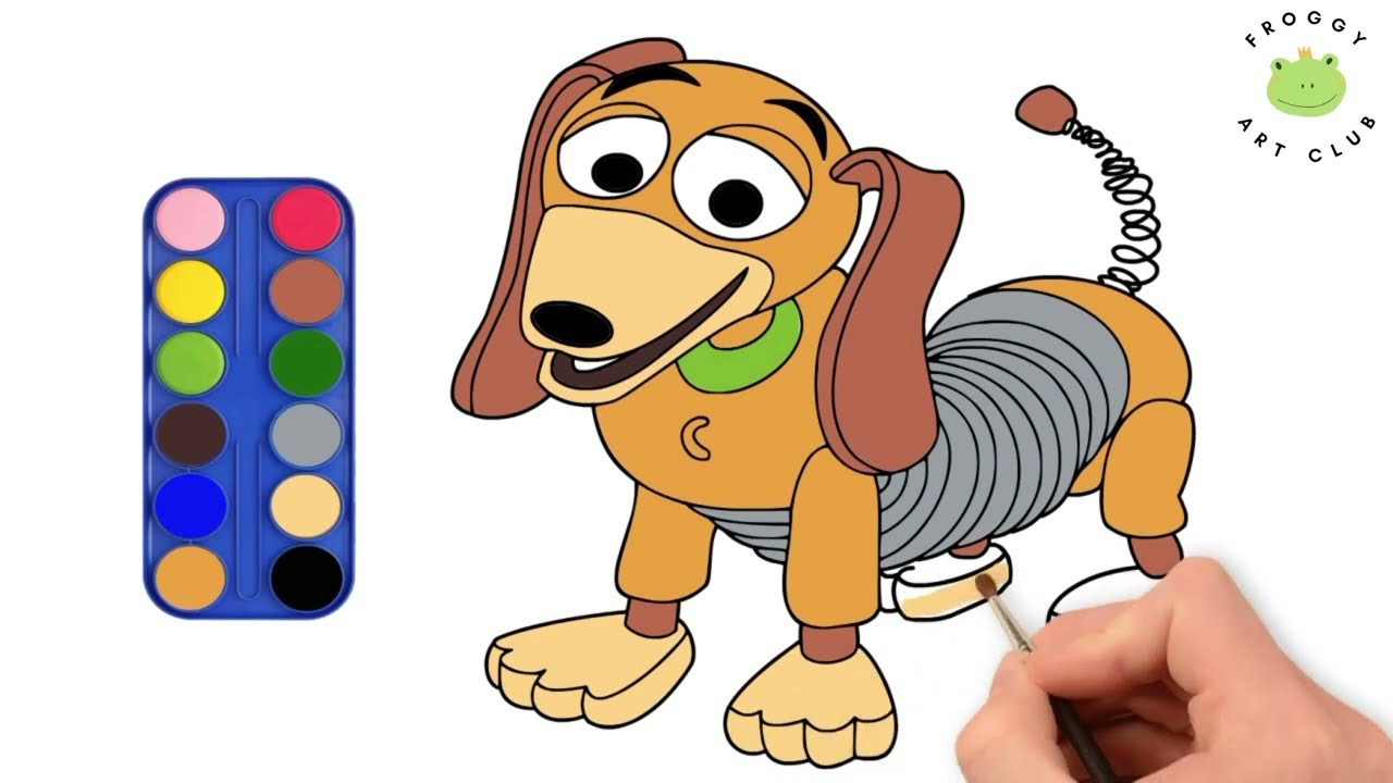 How to draw slinky dog howtodraw howtodrawforkids