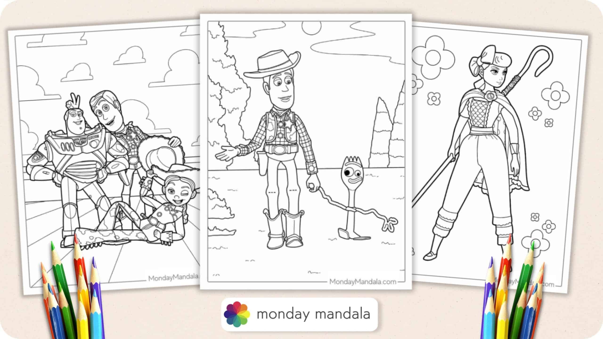 Toy story coloring pages free pdf printables