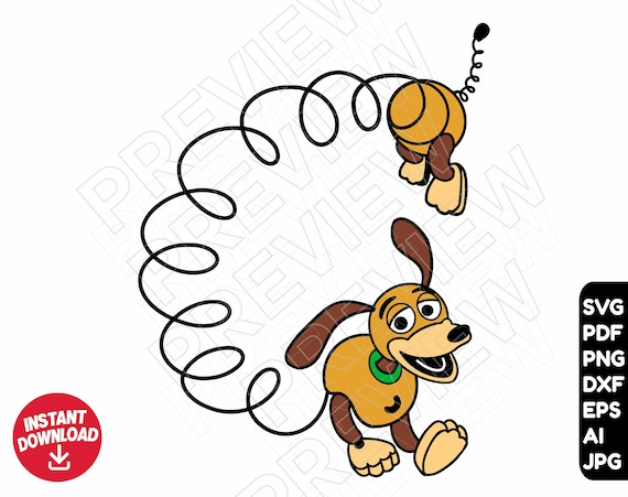 Toy story svg slinky dog color cut file layered by color