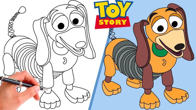 How to draw slinky dog fro toy story