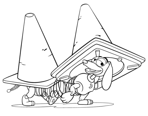 Slinky dog coloring page free printable coloring pages