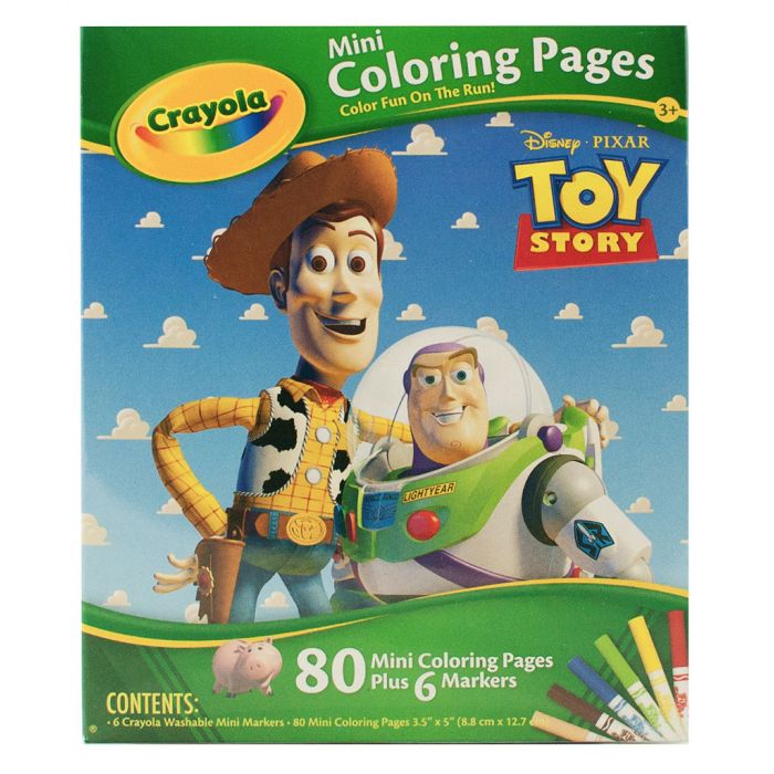 Toy story crayola mini coloring pages