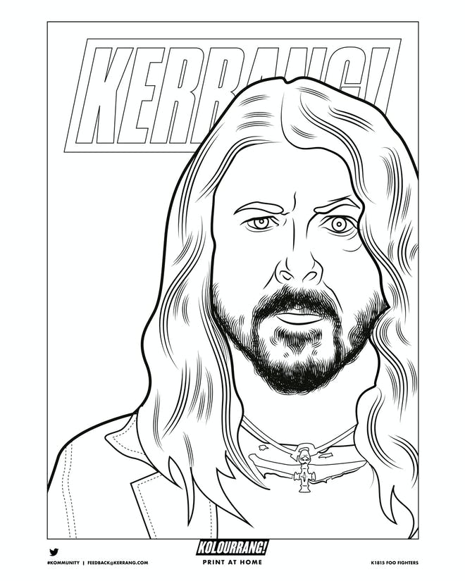 Color in your favorite hard rockers with these kerrang cover coloring books