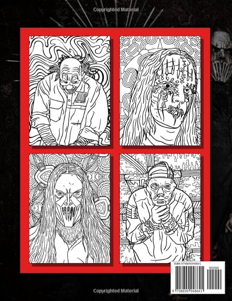 Slipknot coloring book stunning slipknot coloring books for adults murray ayan books