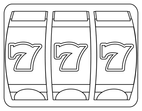 Slot machine coloring page free printable coloring pages