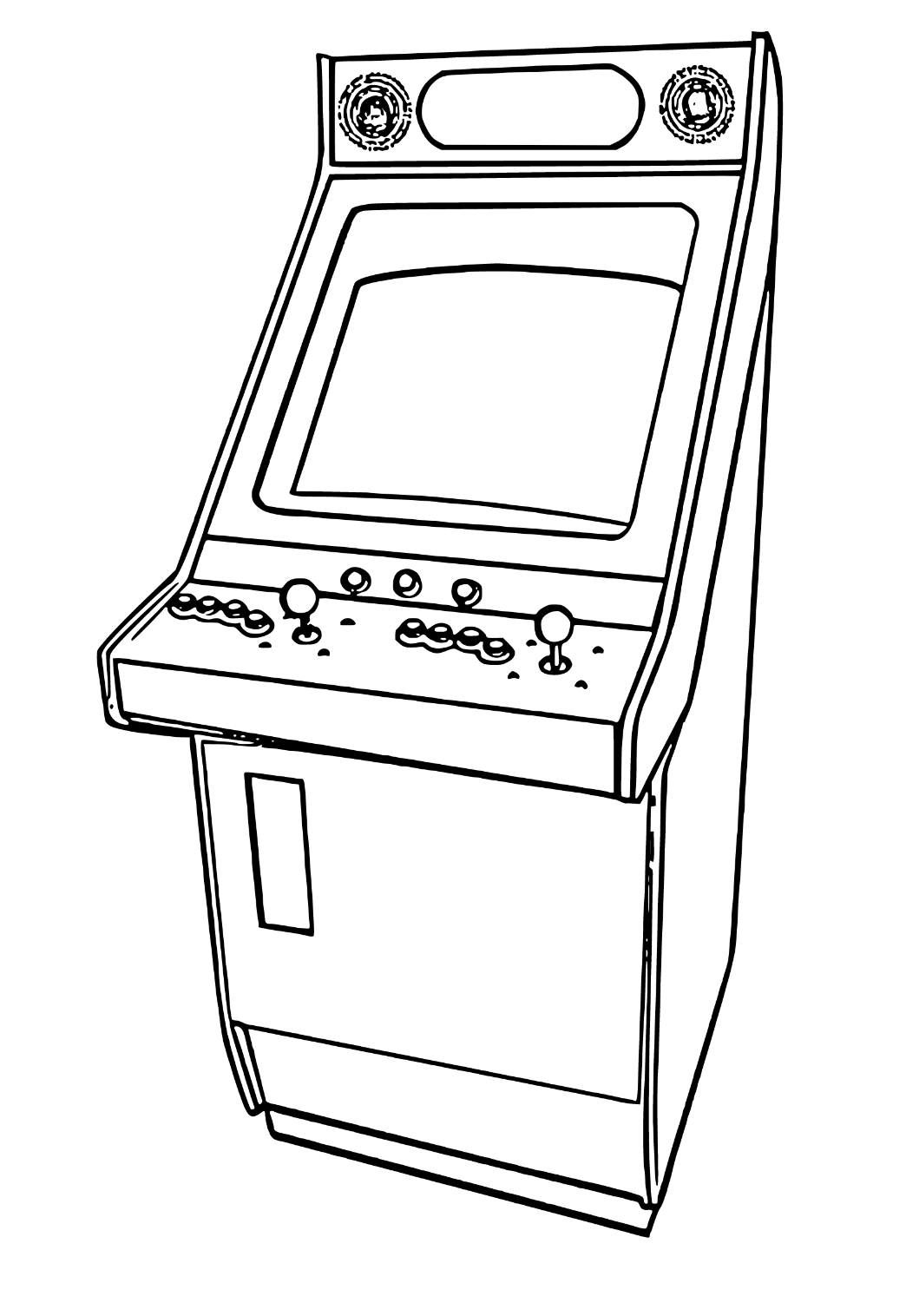 Free printable games slot machine coloring page for adults and kids