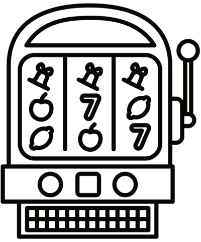 Slot machine coloring page free printable coloring pages