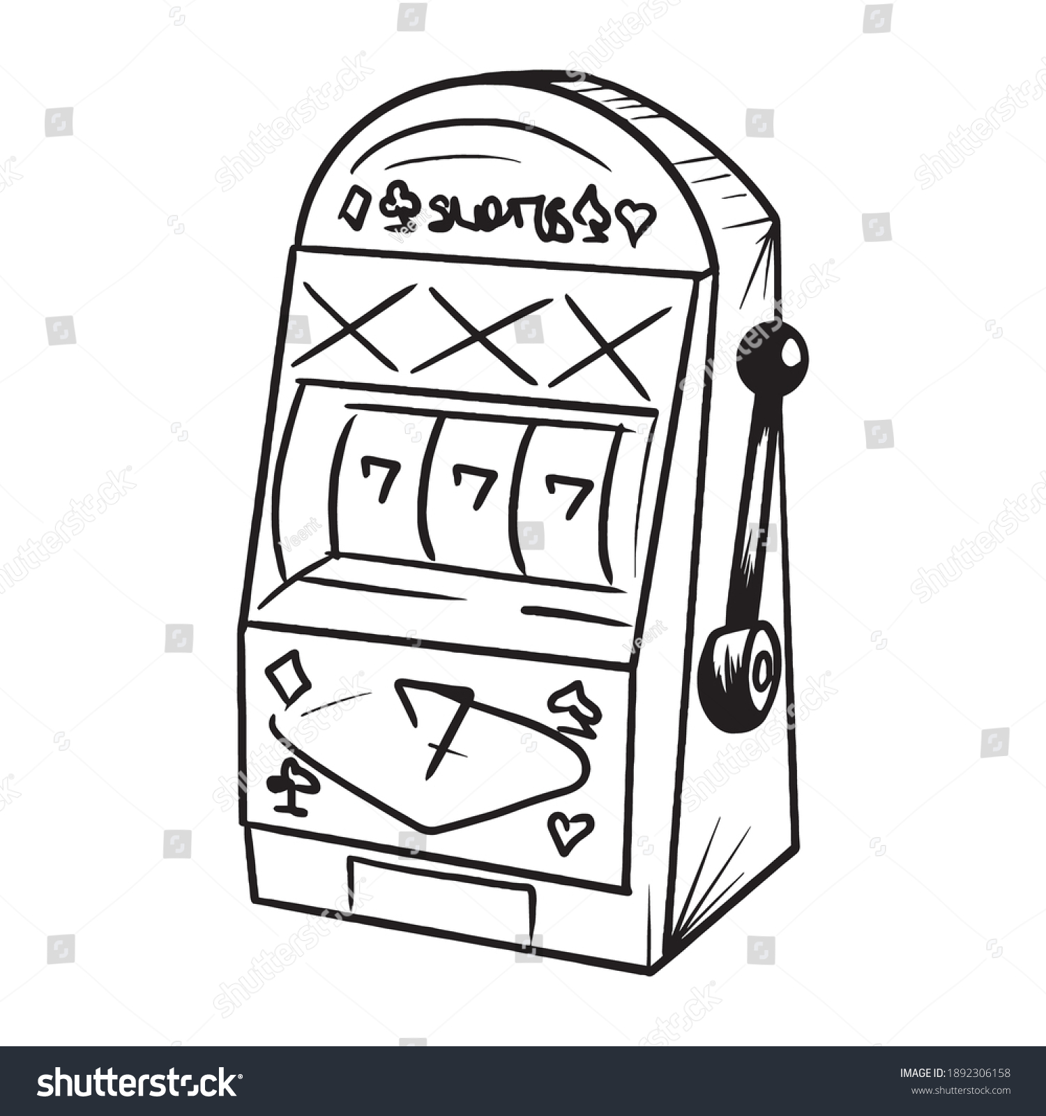 Vector illustration slot machine graphic design stock vector royalty free