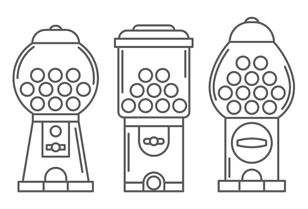 Gumball machine coloring pages vectors illustrations for free download