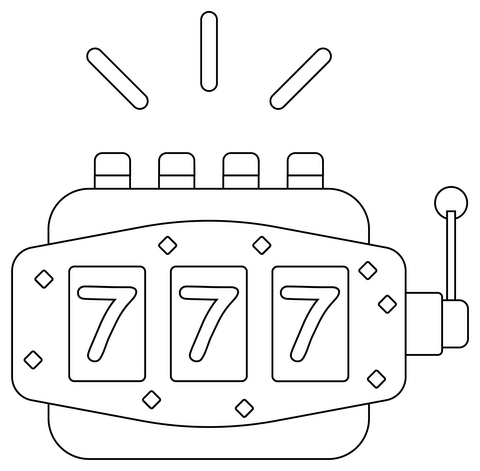 Slot machine coloring page free printable coloring pages