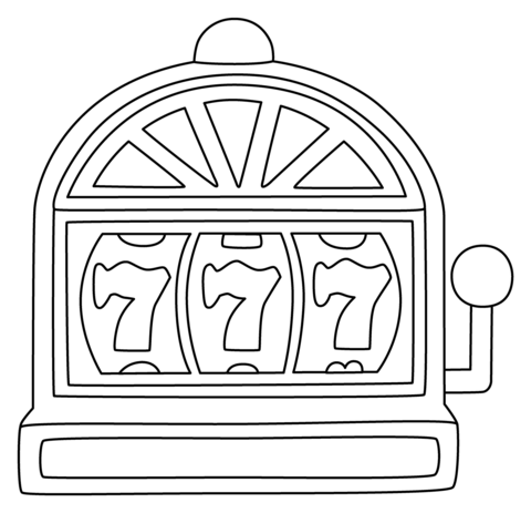 Slot machine emoji coloring page free printable coloring pages