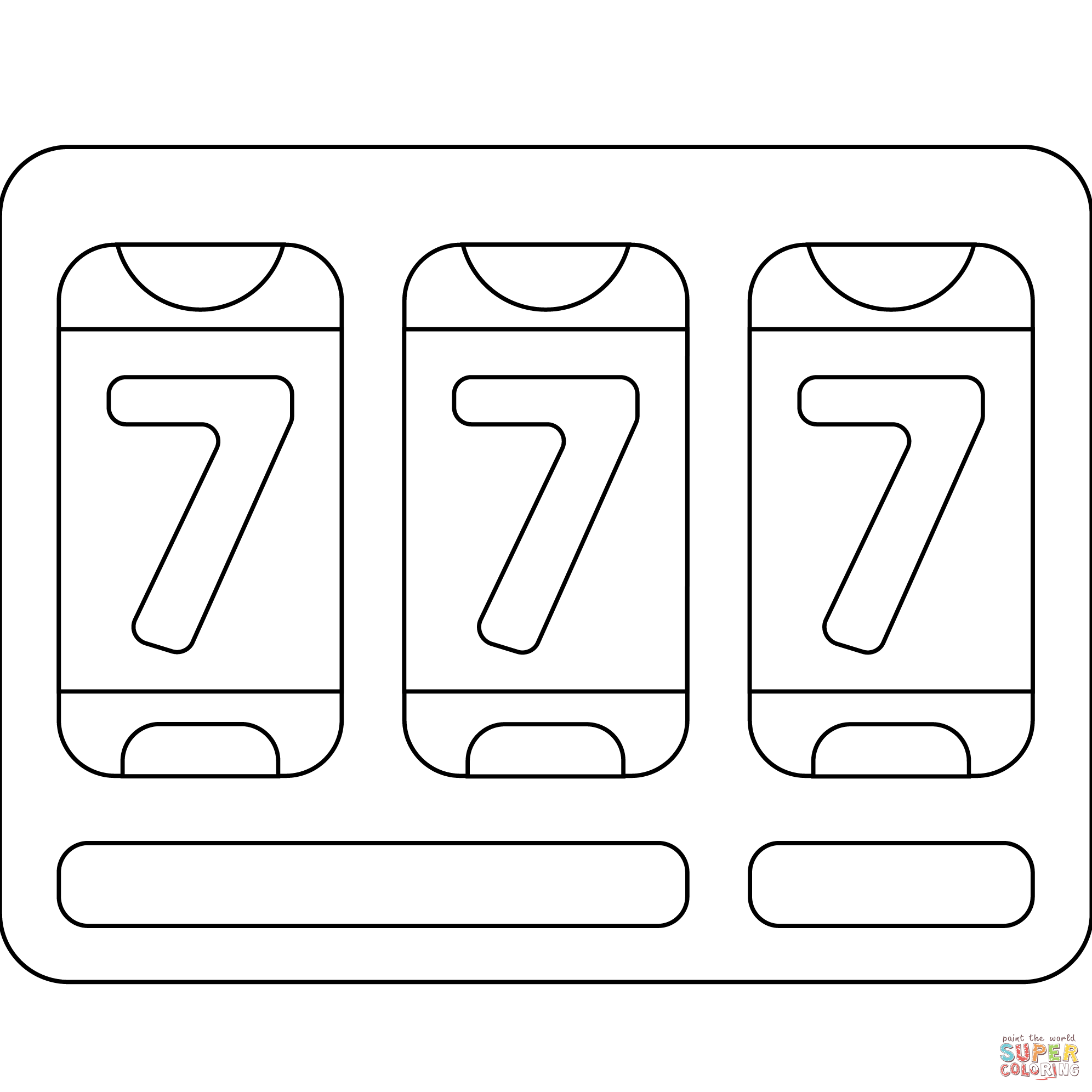 Slot machine emoji coloring page free printable coloring pages