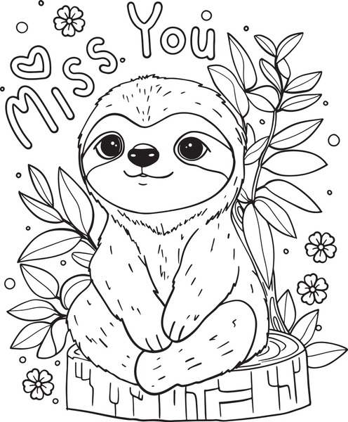 Thousand colouring sloth royalty