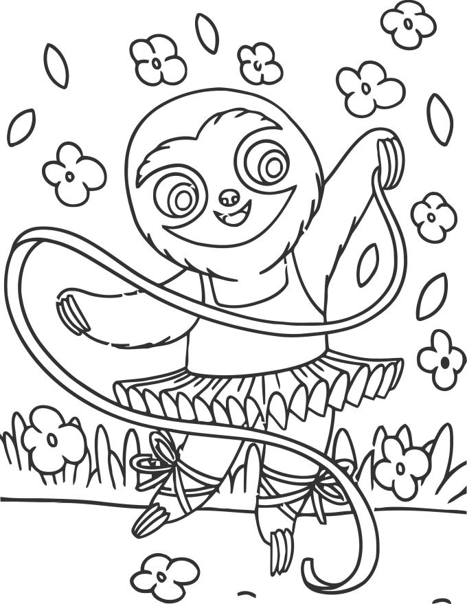 Give funny sloth coloring pages in hrs by sopnaislam