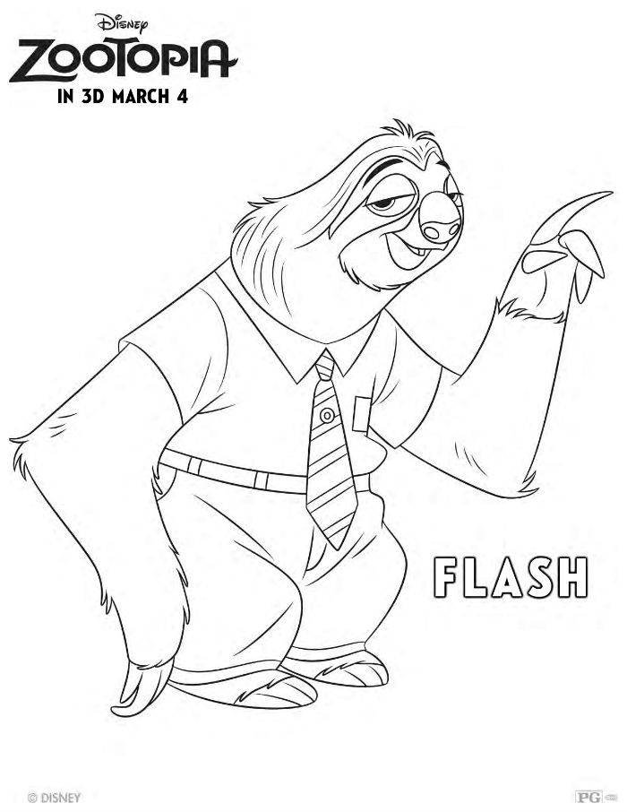 Free disney zootopia flash coloring page mama likes this zootopia coloring pages disney coloring pages cartoon coloring pages