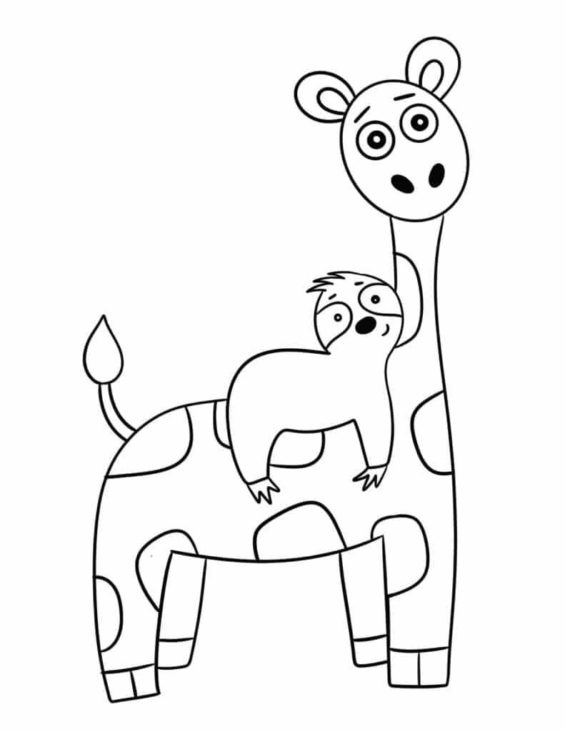 Free printable sloth coloring pages â the hollydog blog