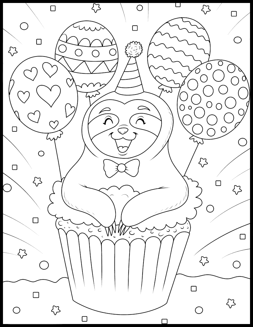 Sloth coloring pages free print and download pdf