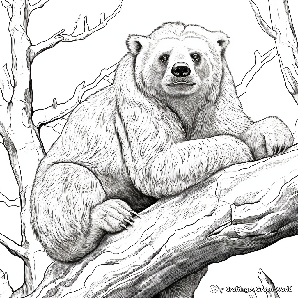 Sloth for adults coloring pages